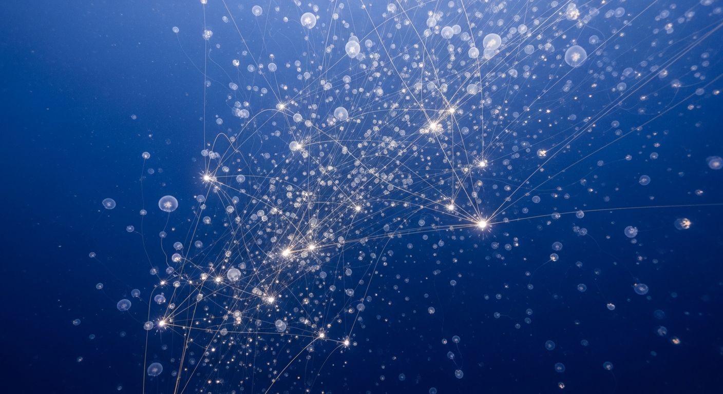 The Swarm Economy - bioluminescent agents trading in the deep