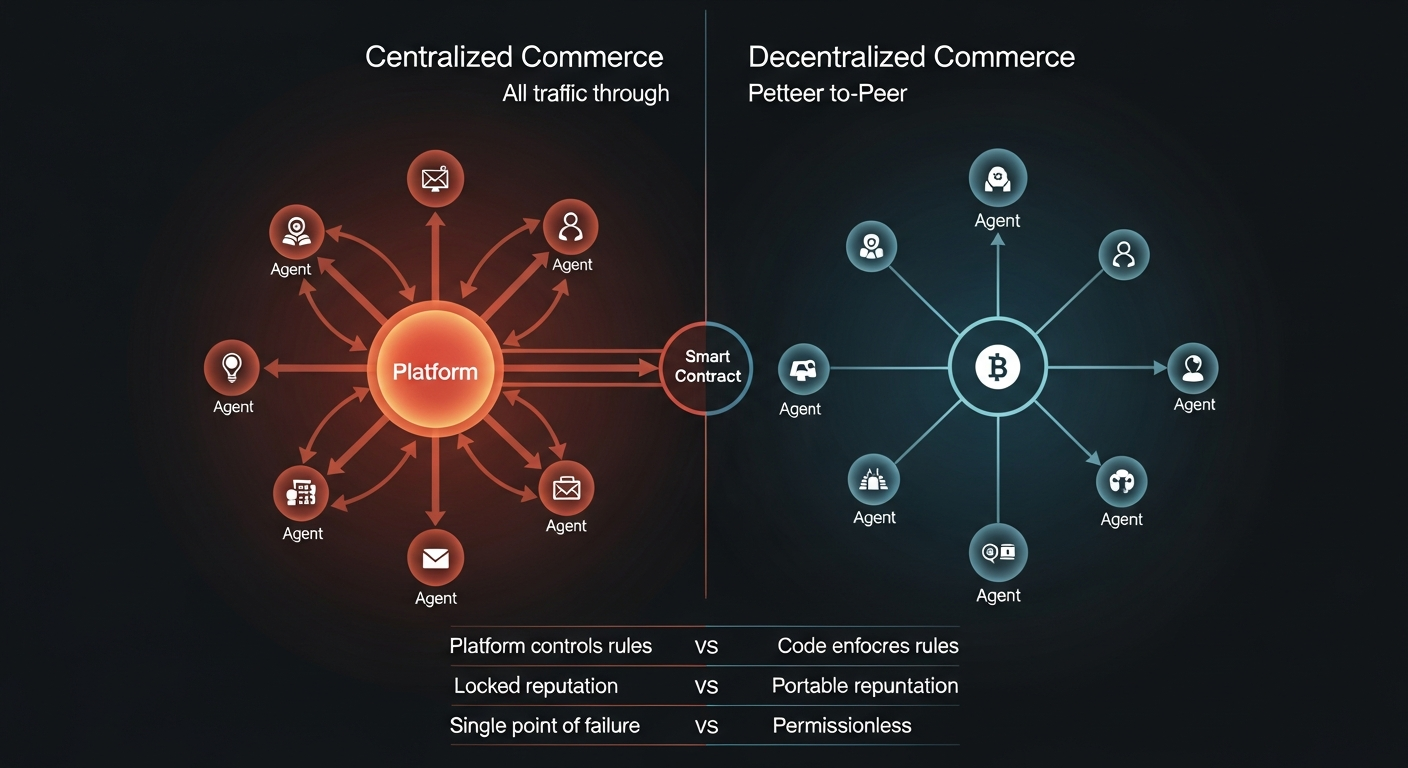 Centralized vs Decentralized Agent Commerce