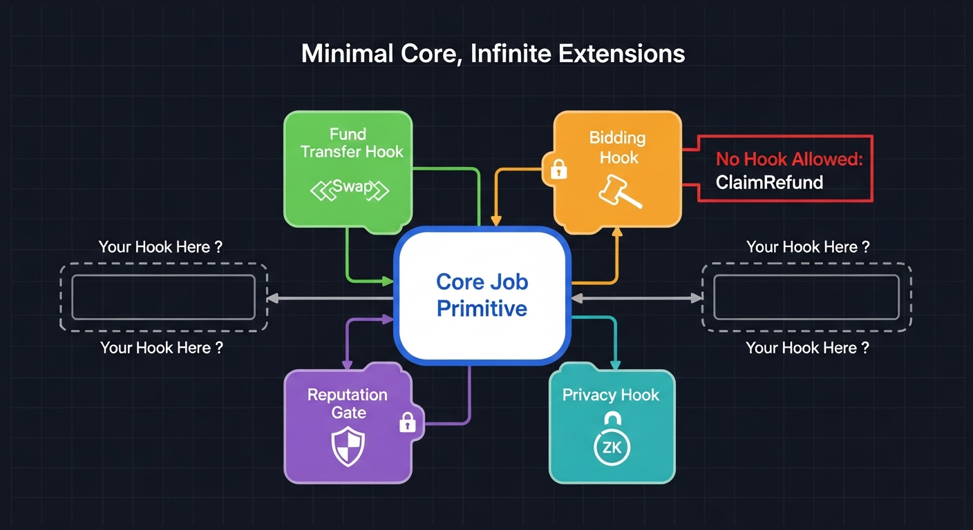 Minimal Core, Infinite Extensions