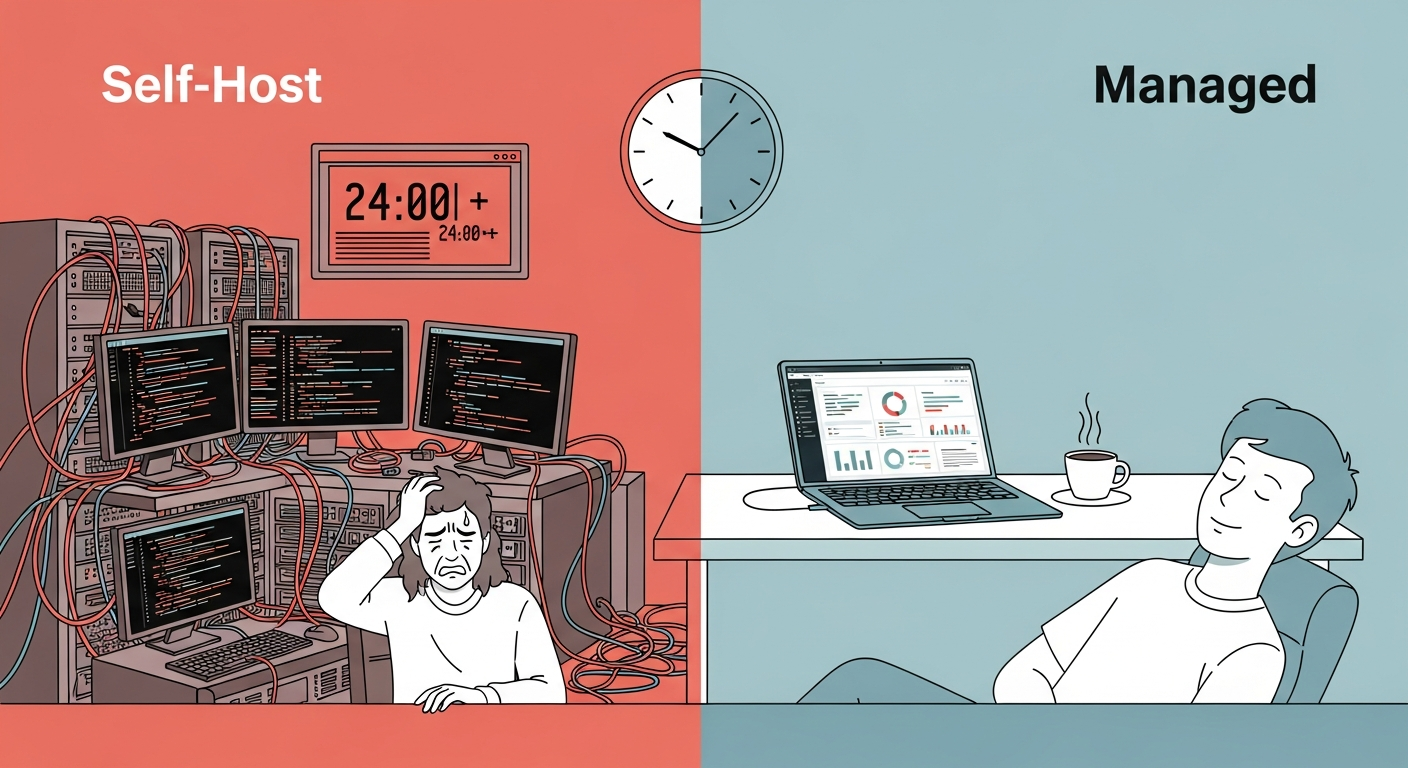 Managed vs Self-Hosting Hero
